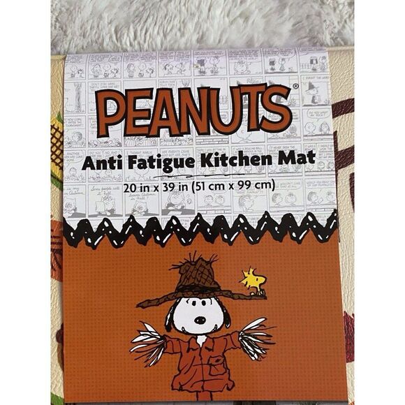Peanuts Snoopy Pumpkin Spice Anti Fatigue Kitchen Mat 20” X 39” Fall Autumn NEW - Picture 2 of 12